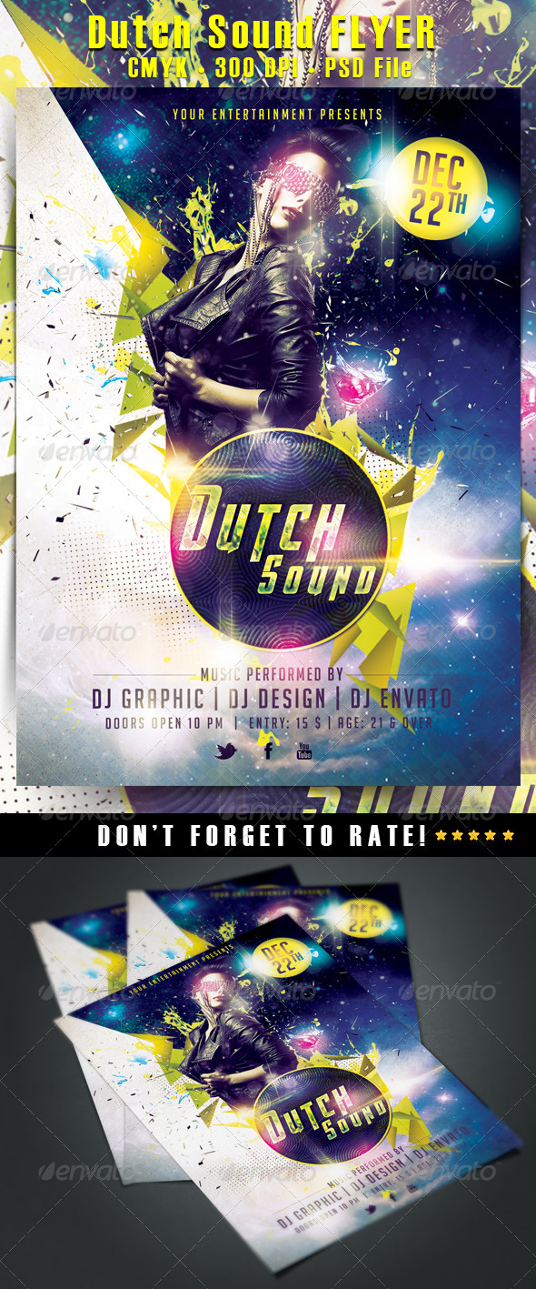 Dutch Sound Flyer - Clubs & Parties Events