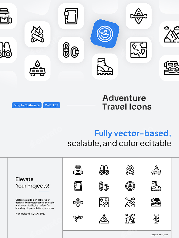 Adventure Travel Icons