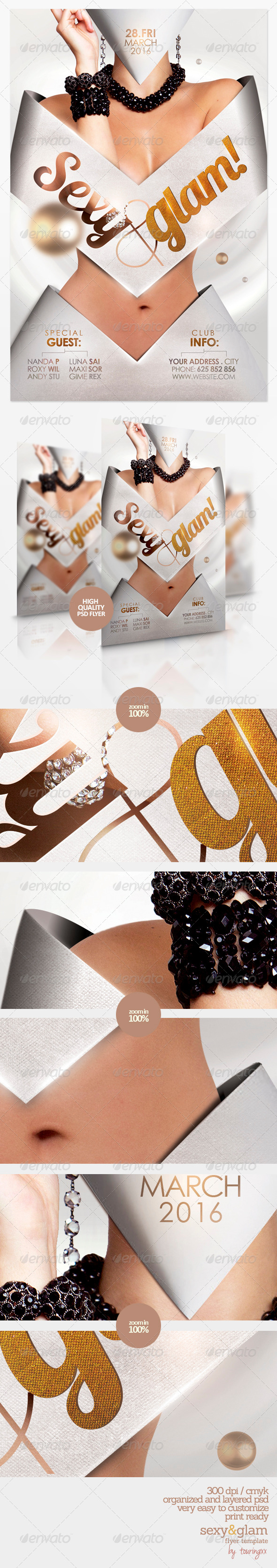 Sexy & Glam Flyer Template - Clubs & Parties Events