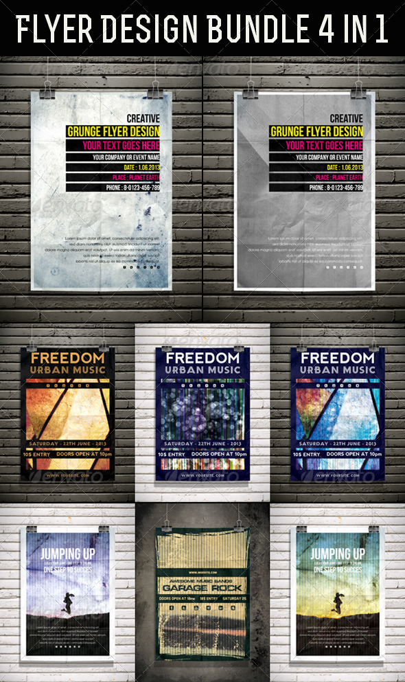 Flyer Design Bundle 4 in 1 - Events Flyers