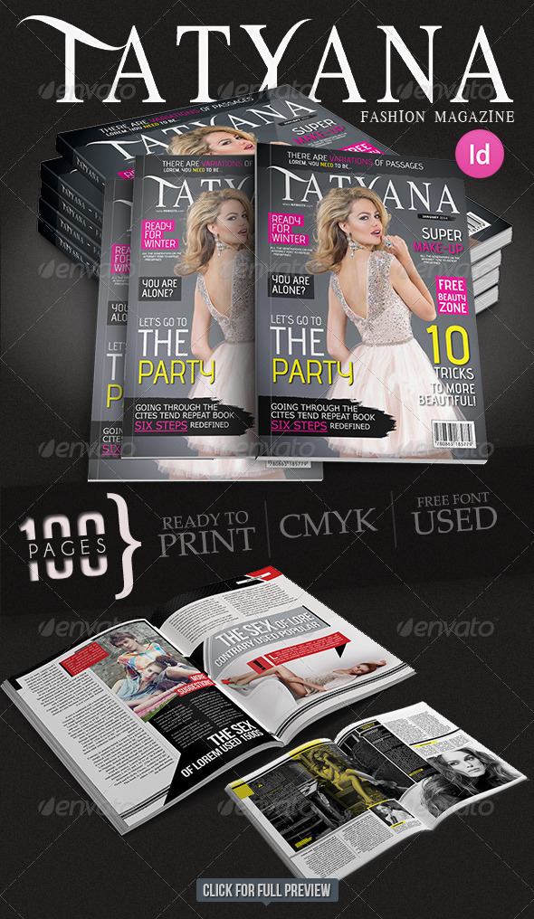 100 Pages Fashion Magazine Issue 1 - Magazines Print Templates