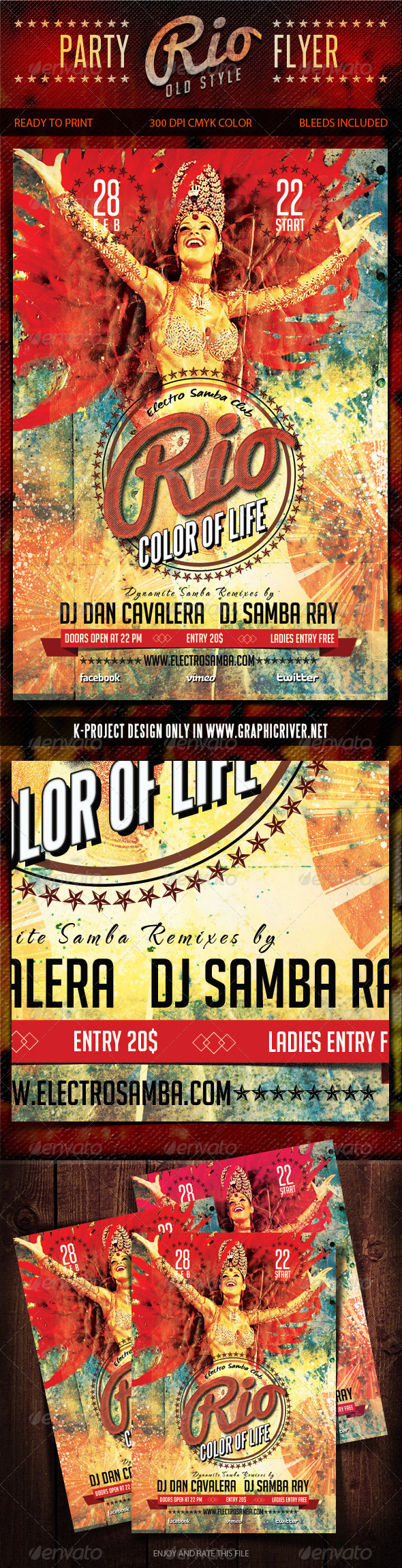 Old Style Rio Party Flyer - Clubs & Parties Events