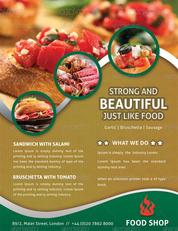 restaurant business flyer bundle 1 by dotnpix graphicriver flyers for catering business