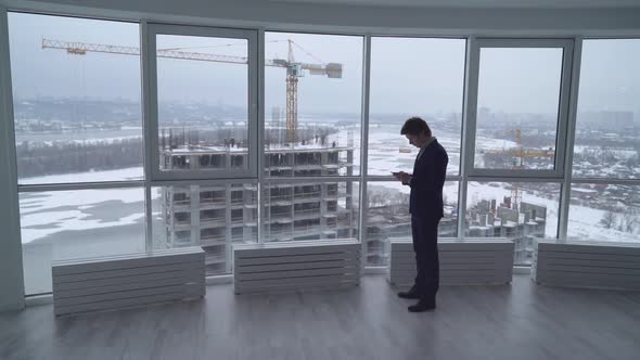 Adult Man Use Mobile Phone alt