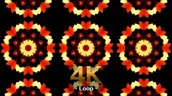 Fire Color Stained Glass Pattern Kaleidoscope 01 alt