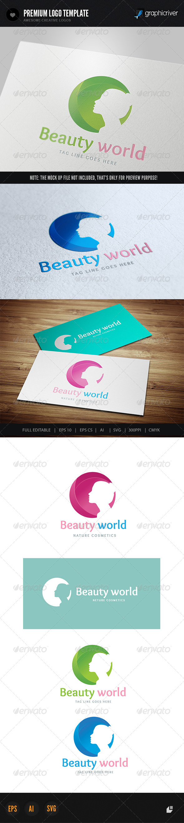Beauty World - Humans Logo Templates