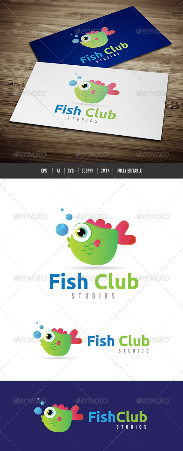 Fish Club - Animals Logo Templates