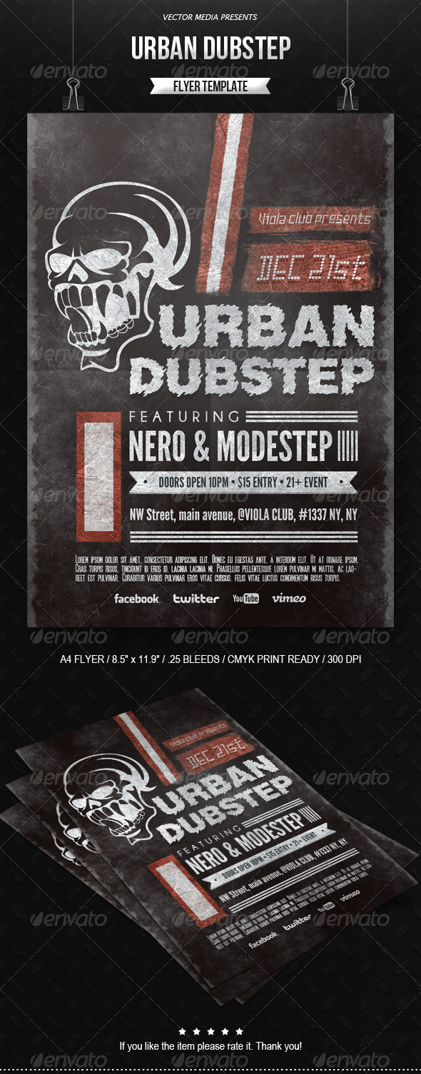 Urban Dubstep - Flyer - Clubs & Parties Events