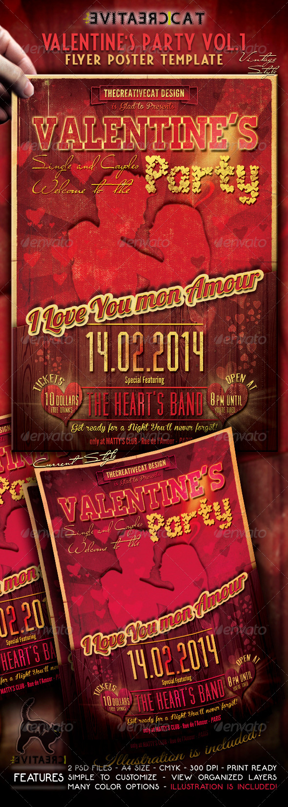 Valentine's Party Flyer/Poster Vol. 1 - Events Flyers