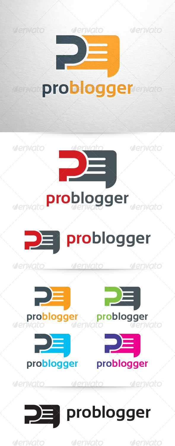 Pro Blogger Logo Template - Letters Logo Templates