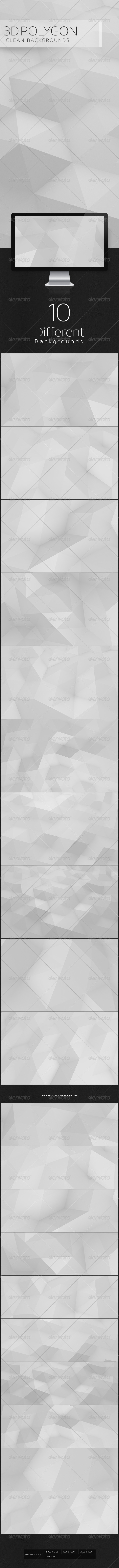 3D Polygon Clean Backgroun - 3D Backgrounds