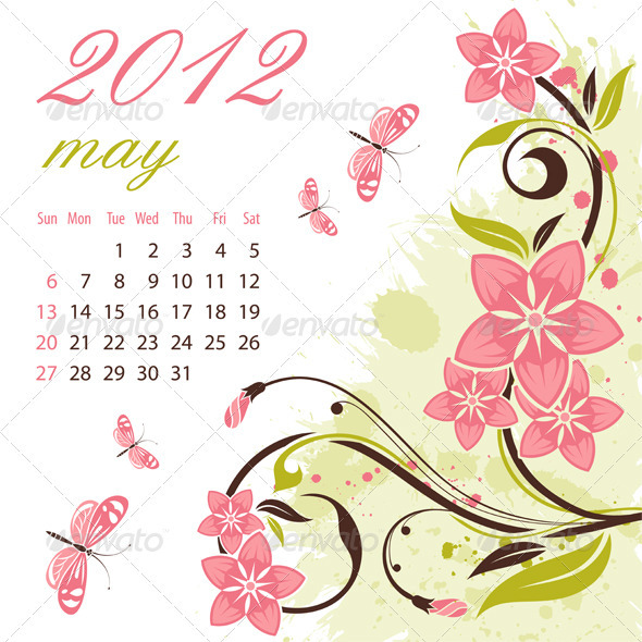 Calendar for 2012 May