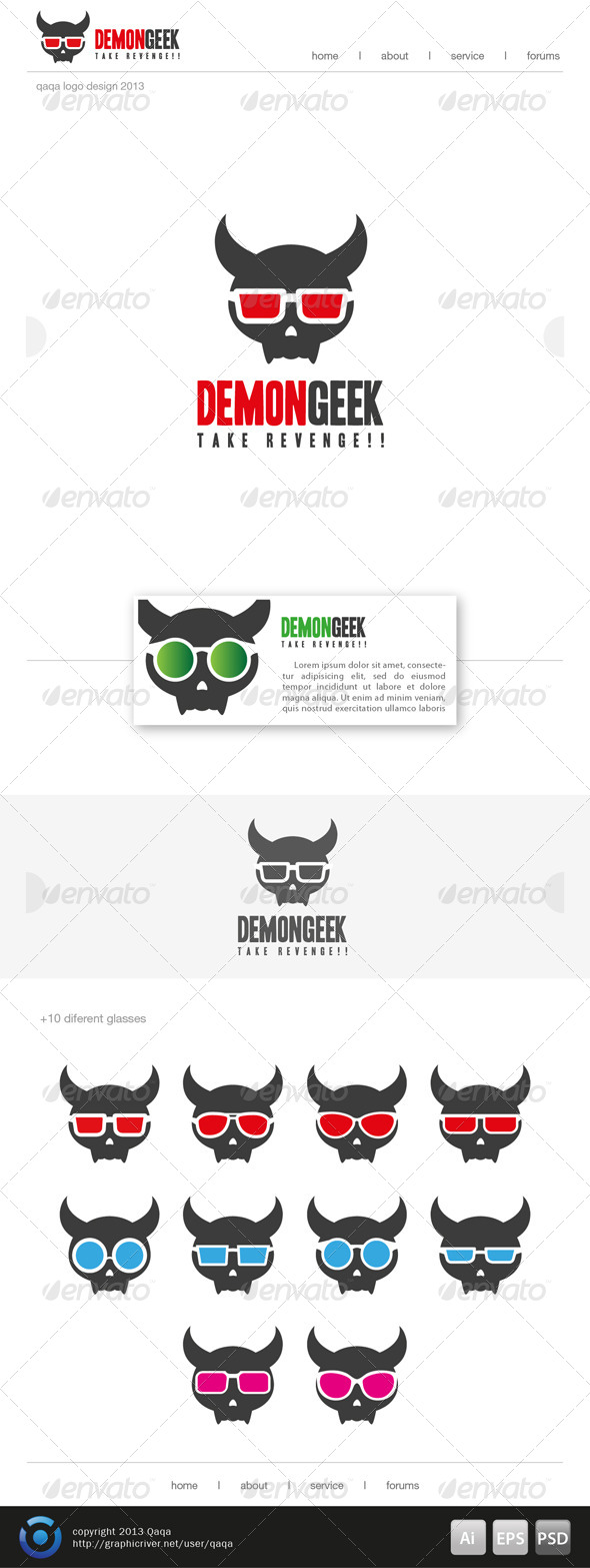 Demon Geek Logo - Logo Templates