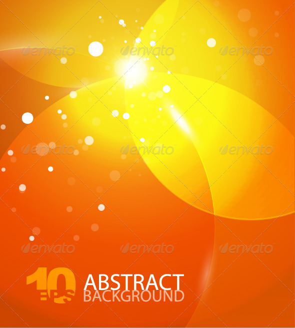Abstract vector orange sky background