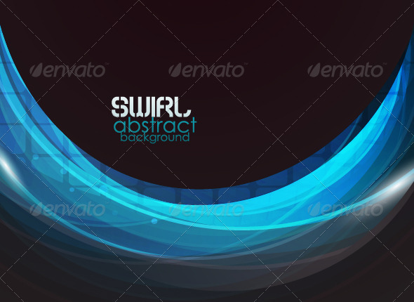 Blue wave vector abstract background