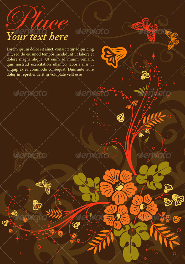 Floral greeting card