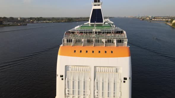 Cruise ship aerial view alt