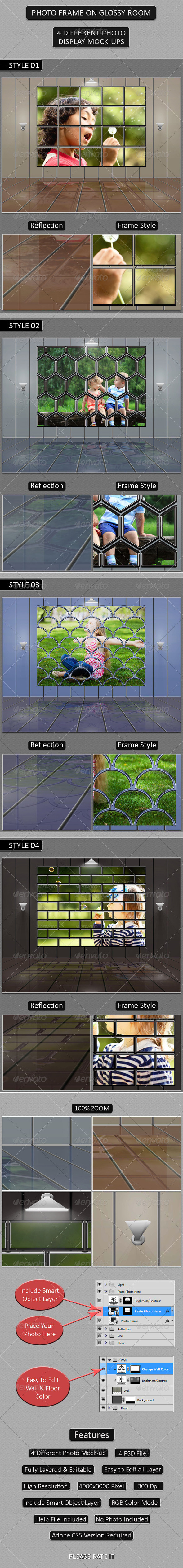 Photo Frame on Glossy Room - Graphics