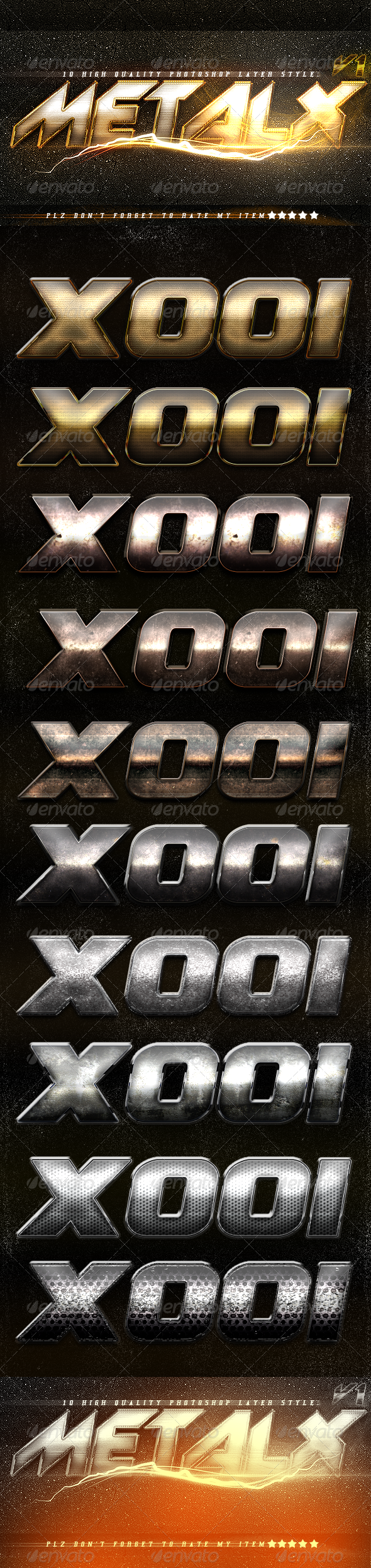 MetalX Layer Styles V1 - Text Effects Styles