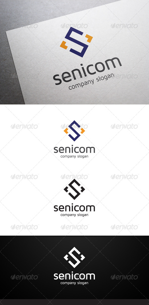 Senicom S Letter Logo - Letters Logo Templates