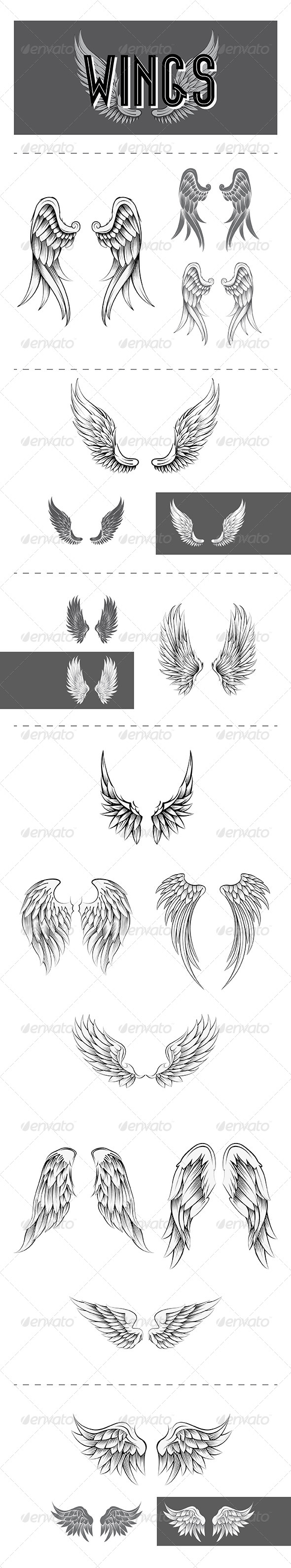 Wings Vector Design - Characters Vectors