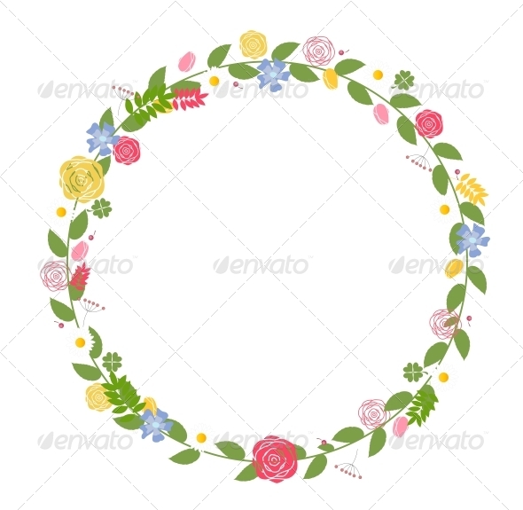 Floral Frame for Wedding and Birthday Card - Valentines Seasons/Holidays