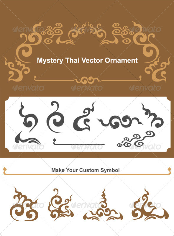Mystery Thai Vector Ornament - Decorative Symbols Decorative