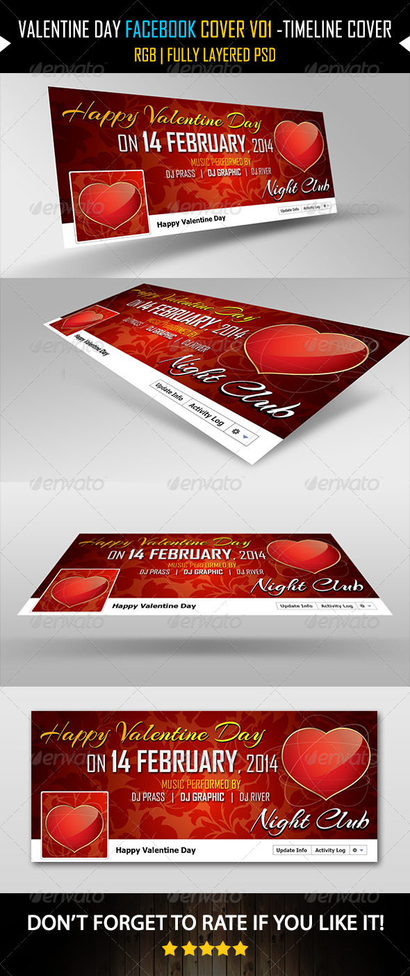 Valentine Day Facebook Cover V01 -Timeline Cover - Facebook Timeline Covers Social Media
