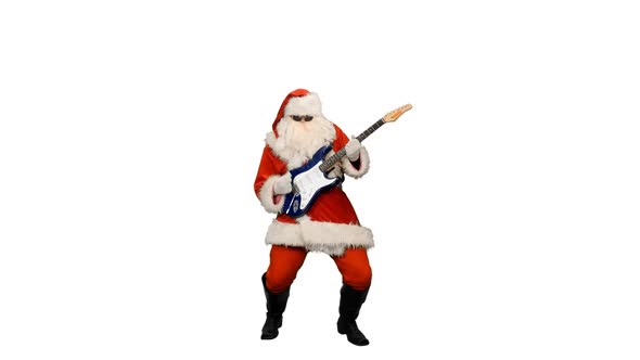 Santa Claus Playing Guitar at Christmas Party