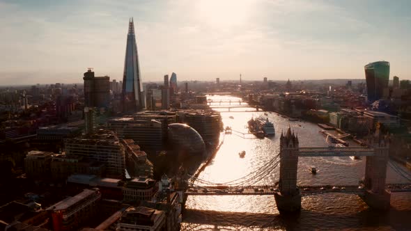 Aerial View of The London City Center from Above alt