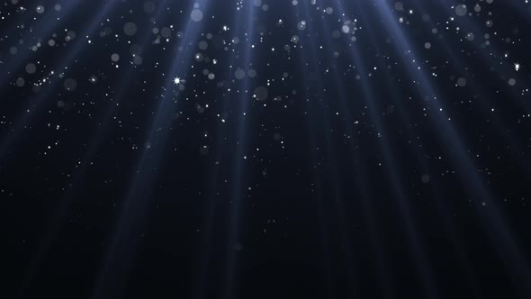 Glitter Particles with Stars and Bokeh  Loop