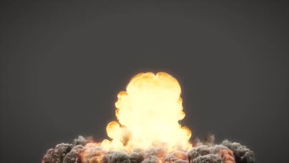 Explosions Bomb Moves in isolated black background