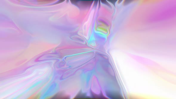 Warped Psychedelic Iridescent Abstract Background Loop
