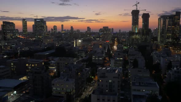 Magic Hour over the Big Busy City of Tel aviv