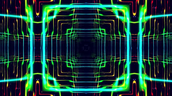Futuristic Kaleidoscope with Neon Light alt