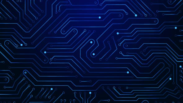 Digital technology with technology line light effects . CPU processor unit chipset on circuit board. alt