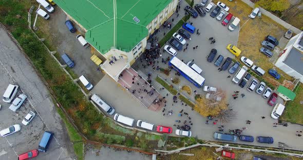 Aerial view of pentecostal church