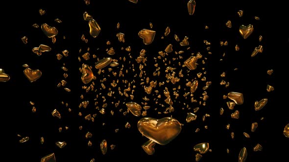 Golden Hearts Particles alt