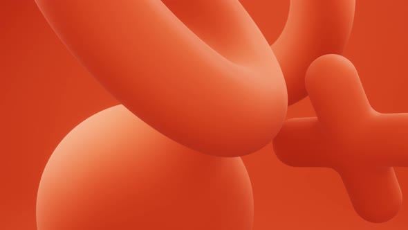 Macro Shot of Big Shapes with Slight Movement 3d Animation Loop