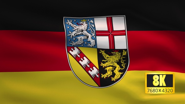 8K German State Flag Saarland alt