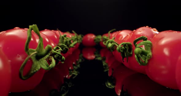 Red tomato with water macro alt
