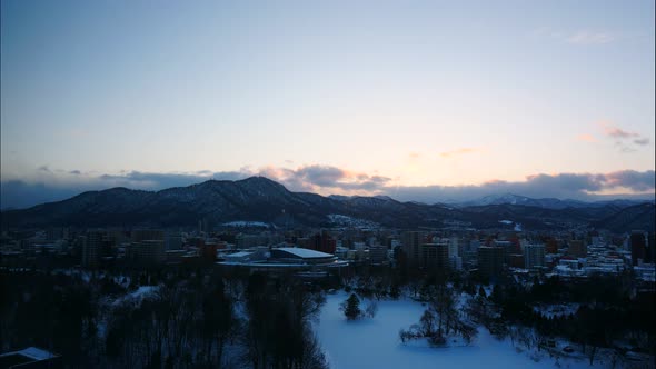 Beautiful Sapporo city and nature in Hokkaido Japan alt