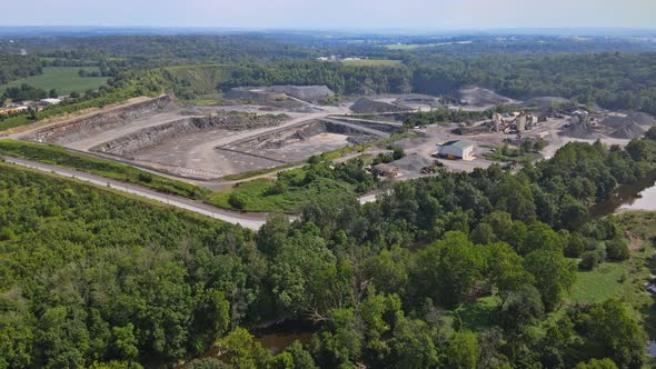 Opencast Mining Quarry For The Extraction Of In The Middle Of The 