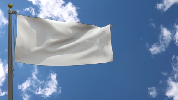 White Flag On Flagpole alt