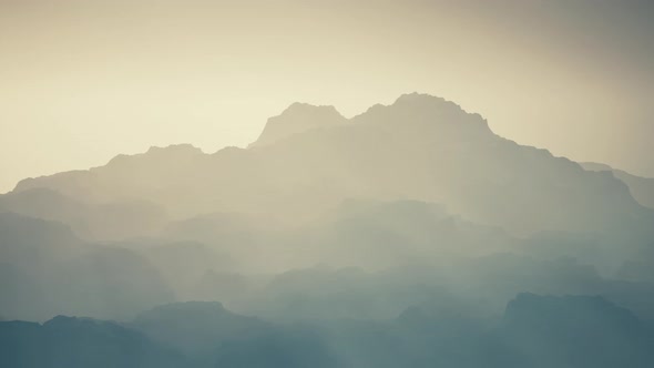 Fog in Rocky Mountain Valley alt