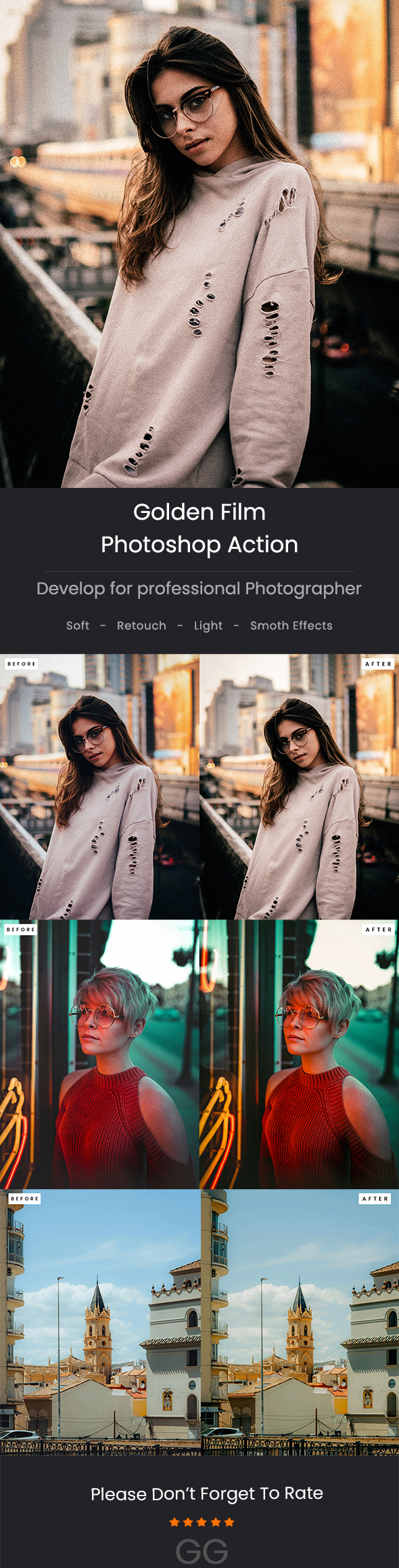 Golden Film Photoshop Action