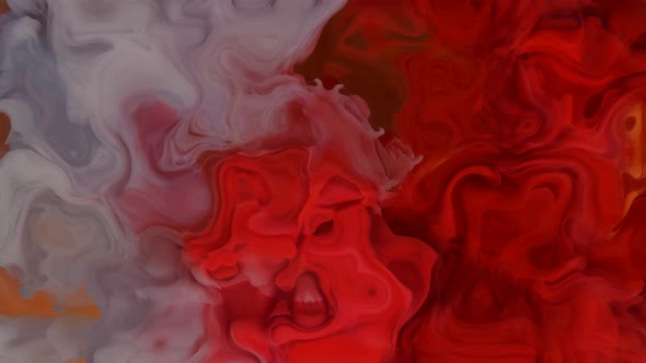 Red White Ink Smoke Liquid Animation, Background ink smoke liquid effect alt