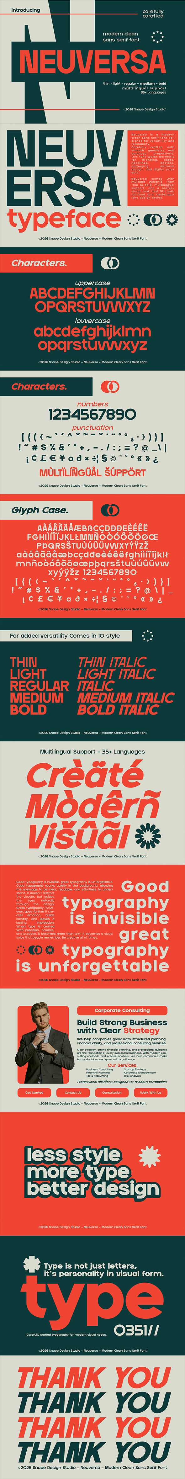 Neuversa - Modern Clean Sans Serif Font