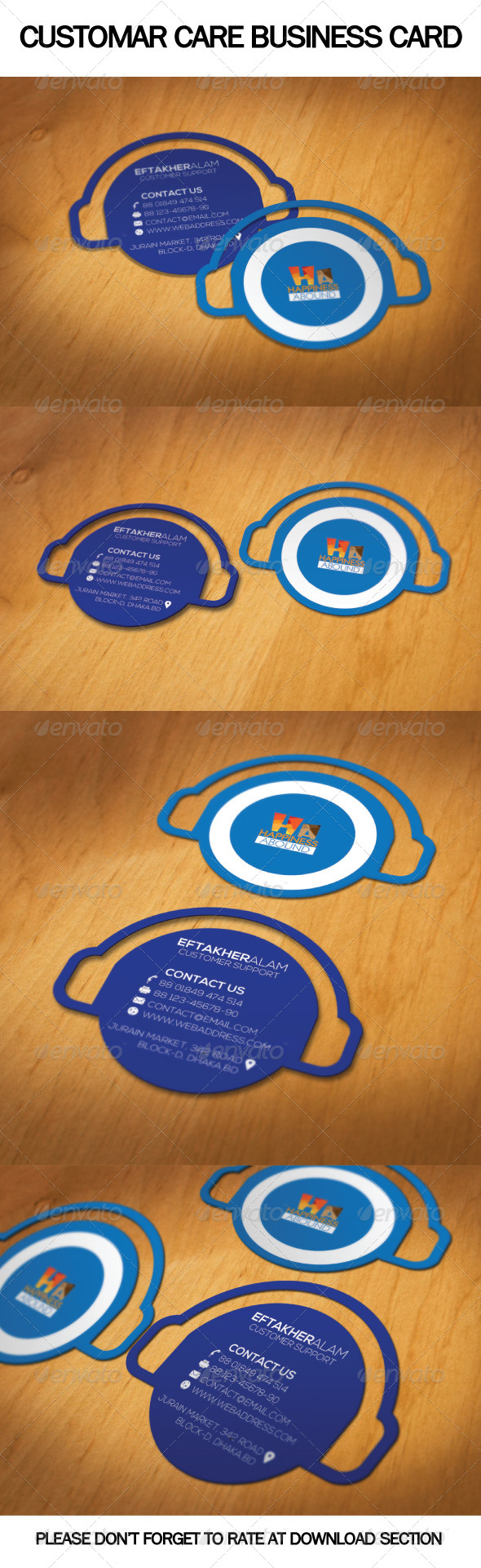 Customar Care Business Card - Real Objects Business Cards