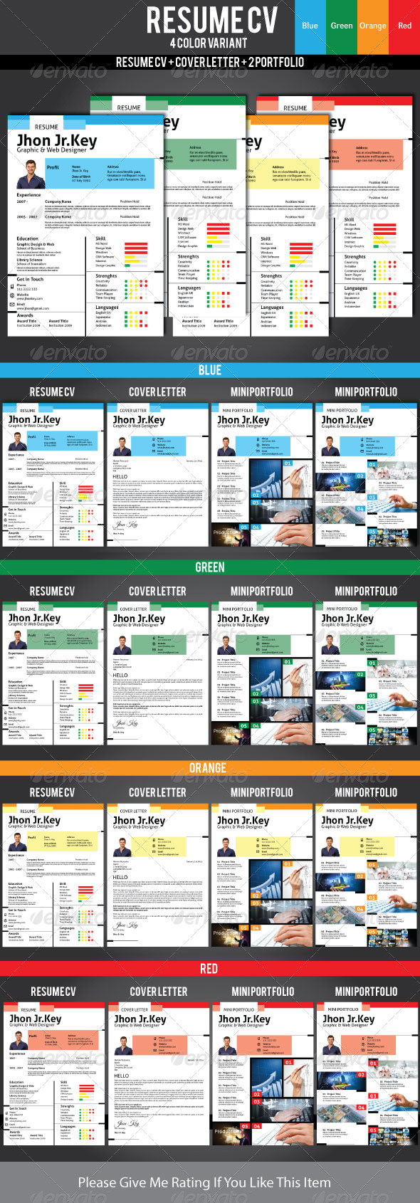 Resume CV Template - Resumes Stationery